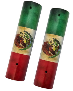 AR-15 / M4 Picatinny Rail Covers – Mexico Flag Design, Aluminum 6" Panels (Set of 2)