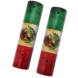AR-15 / M4 Picatinny Rail Covers – Mexico Flag Design, Aluminum 6" Panels (Set of 2)
