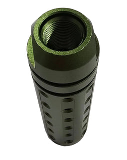 Vortex 1/2x28 Linear Muzzle Brake – 3.5" CNC Aluminum, Green