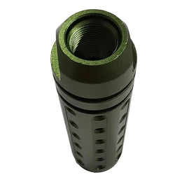 Vortex 1/2x28 Linear Muzzle Brake – 3.5" CNC Aluminum, Green