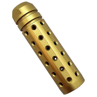 Vortex 1/2x28 Linear Muzzle Brake – 3.5" CNC Aluminum, Gold