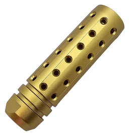 Vortex 1/2x28 Linear Muzzle Brake – 3.5" CNC Aluminum, Gold