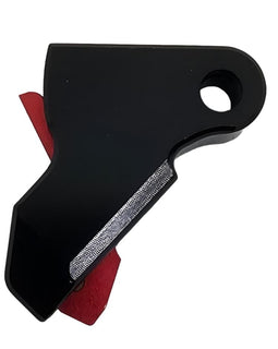 Flat Trigger Shoe - Black Body with Red Safety - Fits Glock Gen3 & Gen4 (G42/43/43X/48)