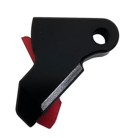 Flat Trigger Shoe - Black Body with Red Safety - Fits Glock Gen3 & Gen4 (G42/43/43X/48)