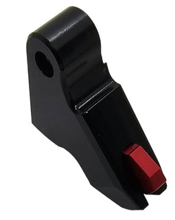 Flat Trigger Shoe - Black Body with Red Safety - Fits Glock Gen3 & Gen4 (G42/43/43X/48)
