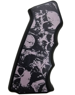 AR-15/M4 Aluminum Pistol Grip – Skull Design, CNC Machined