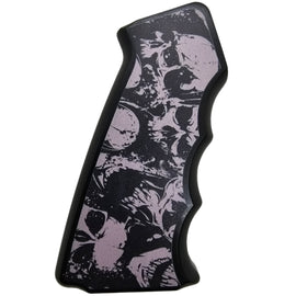 AR-15/M4 Aluminum Pistol Grip – Skull Design, CNC Machined