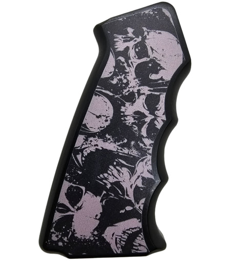 AR-15/M4 Aluminum Pistol Grip – Skull Design, CNC Machined