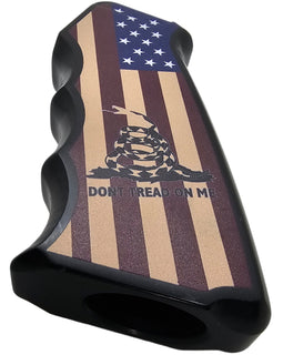 AR-15/M4 Aluminum Pistol Grip – “Don’t Tread On Me” American Flag Design