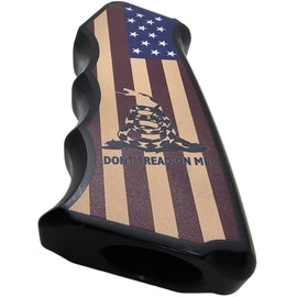 AR-15/M4 Aluminum Pistol Grip – “Don’t Tread On Me” American Flag Design