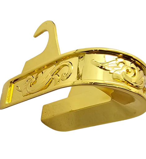 1911 Magwell – Engraved Steel, Polished Gold Plated, Full-Size Grip Enhancement