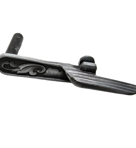 Extended Engraved Silver-Plated 1911 Slide Stop – Precision Crafted for Full-Size & Compact Models