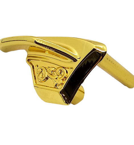 1911 Oversized Thumb Safety – Engraved Steel, Polished Gold Plated, Fits Full-Size & Compact