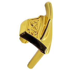 1911 Oversized Thumb Safety – Engraved Steel, Polished Gold Plated, Fits Full-Size & Compact