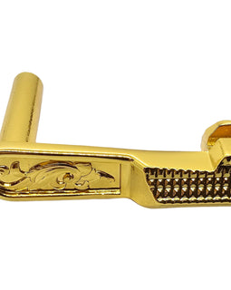 1911 Slide Stop – Engraved Steel, Polished Gold Plated, Fits Full-Size & Compact