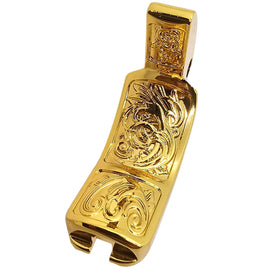 1911 Full-Size Grip Safety – Engraved Steel, Polished Gold Plated