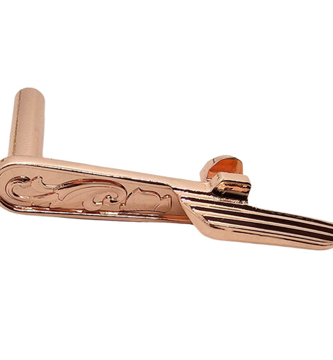 Extended Engraved Rose Gold-Plated 1911 Slide Stop – Precision Crafted for Full-Size & Compact Models
