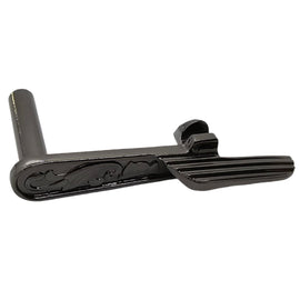 Extended Engraved Black-Plated 1911 Slide Stop – Precision Crafted for Full-Size & Compact Models