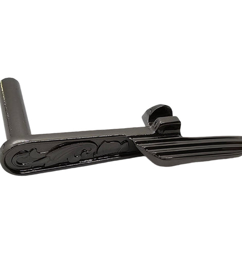 Extended Engraved Black-Plated 1911 Slide Stop – Precision Crafted for Full-Size & Compact Models