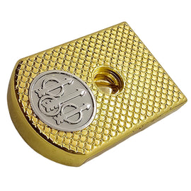 Magazine Floor Plate Base Pad – Steel, Polished Gold with Nickel Accent, Fits 92/96 Series