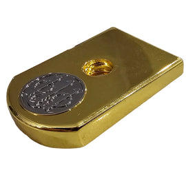 Magazine Floor Plate Base Pad Polished – Steel, Gold with Nickel Accent, Fits 92/96 Series
