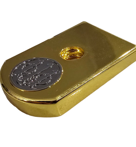 Magazine Floor Plate Base Pad Polished – Steel, Gold with Nickel Accent, Fits 92/96 Series