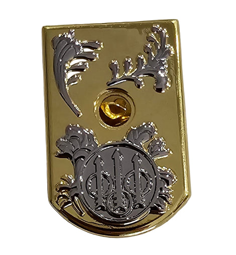 Magazine Floor Plate Base Pad Scroll – Steel, Gold with Nickel Accent, Fits 92/96 Series