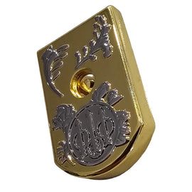 Magazine Floor Plate Base Pad Scroll – Steel, Gold with Nickel Accent, Fits 92/96 Series
