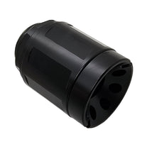 Linear CNC Threaded Muzzle Brake / Compensator – 1/2x28 Thread, Steel, Black, 1.8" Length