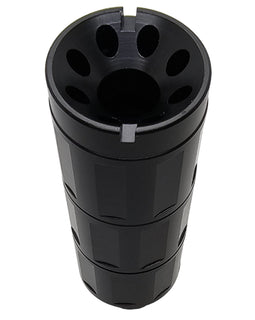 Linear CNC Threaded Muzzle Brake / Compensator – 1/2x28 Thread, Steel, Black, 3.8" Length