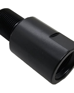 Barrel Extension – 1/2x28 Thread, CNC Steel, Black, 1" Length