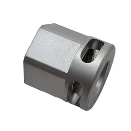 Universal Pistol Muzzle Brake Adapter – 1/2x28 Thread, 9MM, Nickel-Plated Steel – 16mm