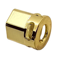 Universal Pistol Muzzle Brake Adapter – 1/2x28 Thread, 9MM, Gold-Plated Steel – 16mm