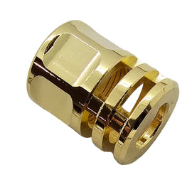 Universal Pistol Muzzle Brake Adapter Gold – 1/2x28 Thread, 9MM, Steel, 22mm Length Gen2