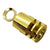 Muzzle Brake with Crush Washer – 1/2x28 Thread, 9MM/5.56, Steel, Gold – 1.25" Long
