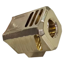Compensator for Glock 43X / 48 – G43, G48 Models, 9MM – CNC Steel, Polished Gold