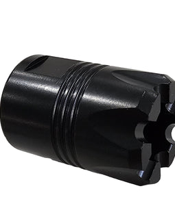 Muzzle Brake – 1/2x28 Thread, 9MM/5.56, Steel, Black – 1.25" Long