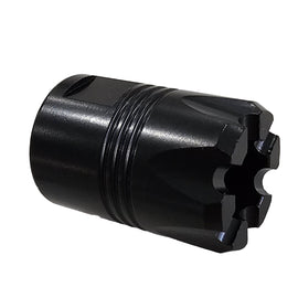 Muzzle Brake – 1/2x28 Thread, 9MM/5.56, Steel, Black – 1.25" Long