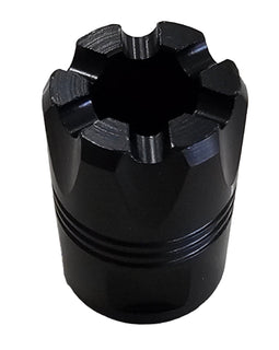 Muzzle Brake – 1/2x28 Thread, 9MM/5.56, Steel, Black – 1.25" Long