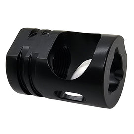Muzzle Brake – 1/2x28 Thread, 9MM/5.56, Steel, Black – 1.25" Long