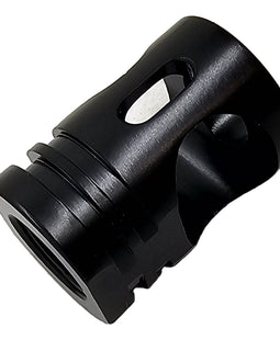 Muzzle Brake – 1/2x28 Thread, 9MM/5.56, Steel, Black – 1.25" Long