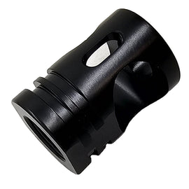 Muzzle Brake – 1/2x28 Thread, 9MM/5.56, Steel, Black – 1.25" Long