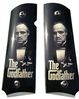 1911 Full Size Metal Grips – The Godfather Design with Ambi Cut & Screws
