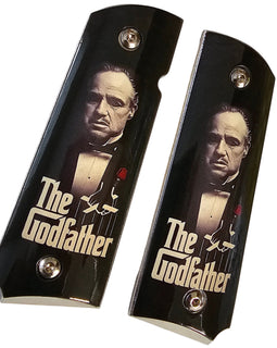 1911 Full Size Metal Grips – The Godfather Design with Ambi Cut & Screws