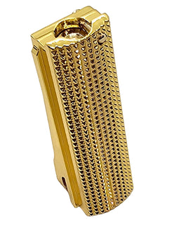 1911 Full-Size Mainspring Housing – Checkered Steel, Polished Gold Plated