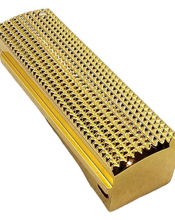 1911 Full-Size Mainspring Housing – Checkered Steel, Polished Gold Plated