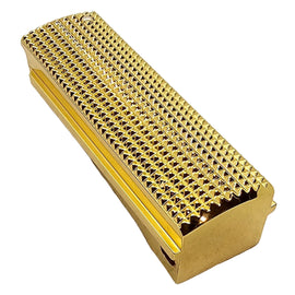 1911 Full-Size Mainspring Housing – Checkered Steel, Polished Gold Plated