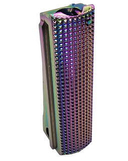 1911 Full-Size Mainspring Housing – Checkered Steel, Polished Titanium Plated