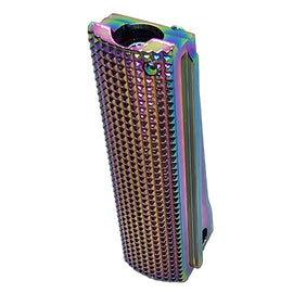 1911 Full-Size Mainspring Housing – Checkered Steel, Polished Titanium Plated