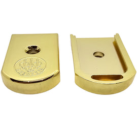 2 X Magazine Floor Plate Base Pad Polished – Steel, Gold, Fits 92/96 Series
